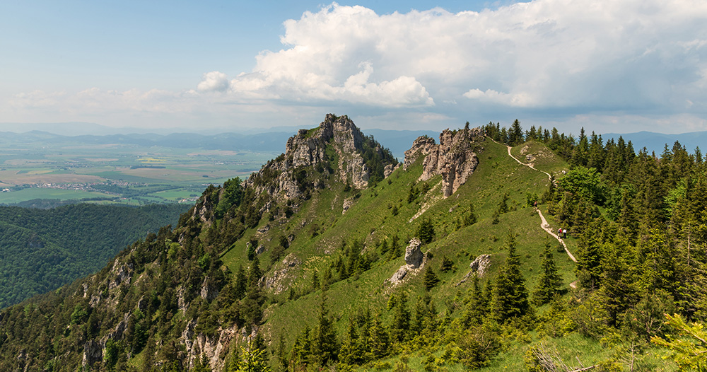Príroda a vrchy Veľkej Fatry, pohľad z hora.